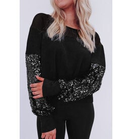 The Ritzy Gypsy Black Sequin Blouse