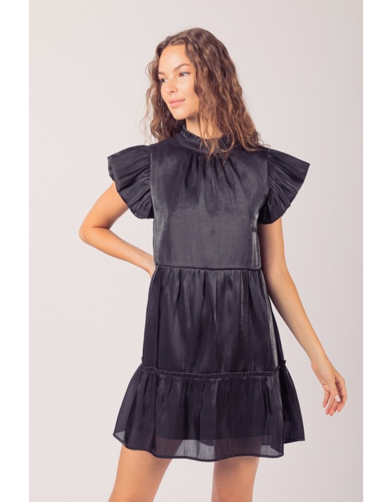 Very J Shine Black Mini Dress