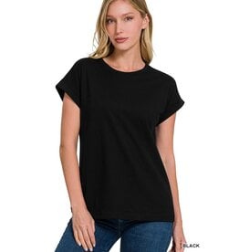 Everyday Cuff Black Tee