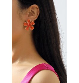 Coral Flower Earrings