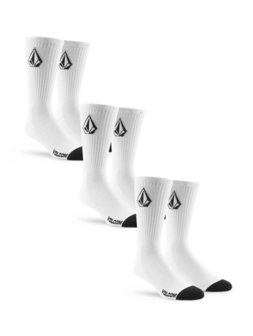 VOLCOM VOLCOM Full Stone Socks 3 Pack White