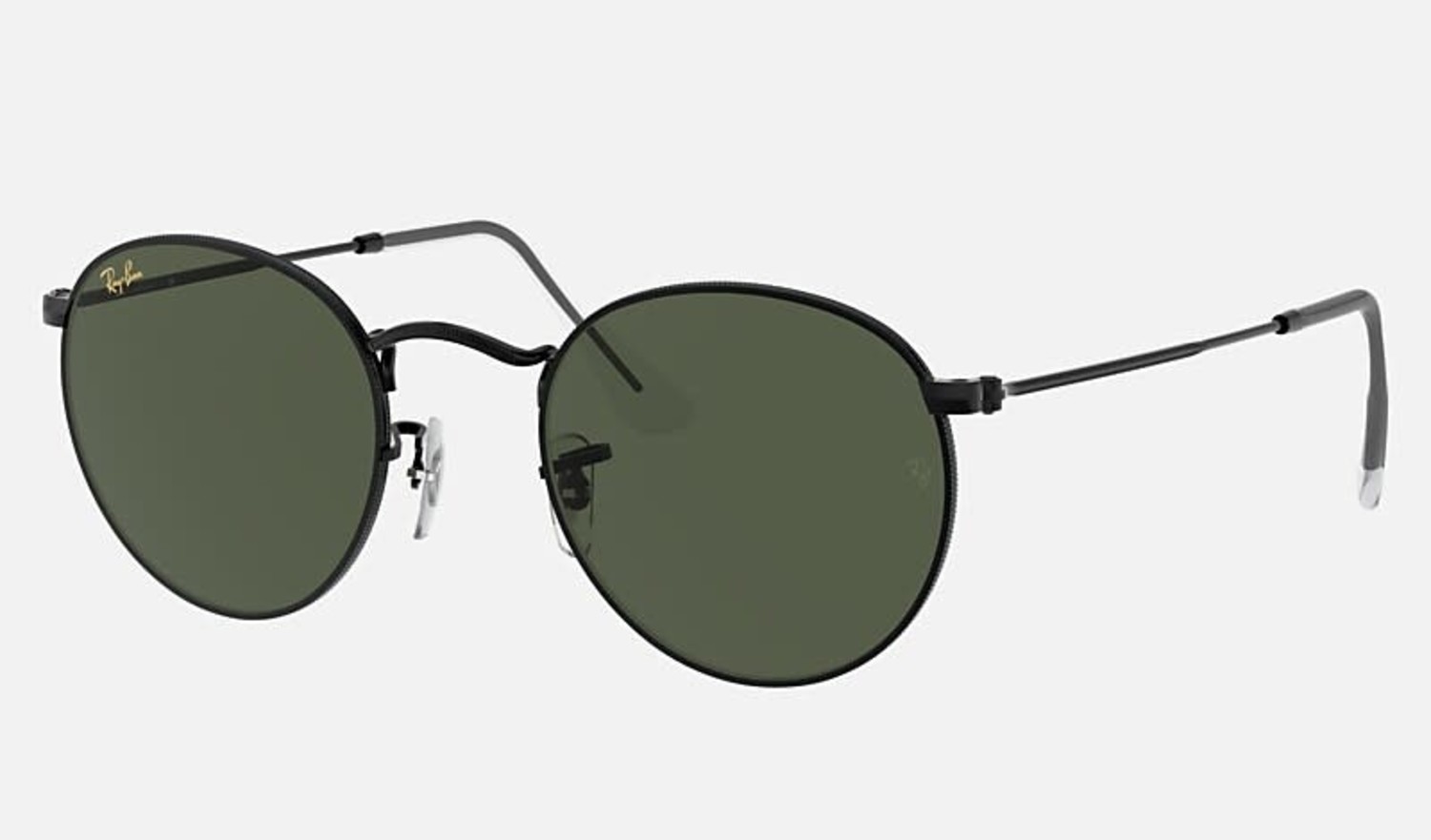 RAY-BAN Round Metal Black With G-15 Green - Edge of the World | Fernie BC