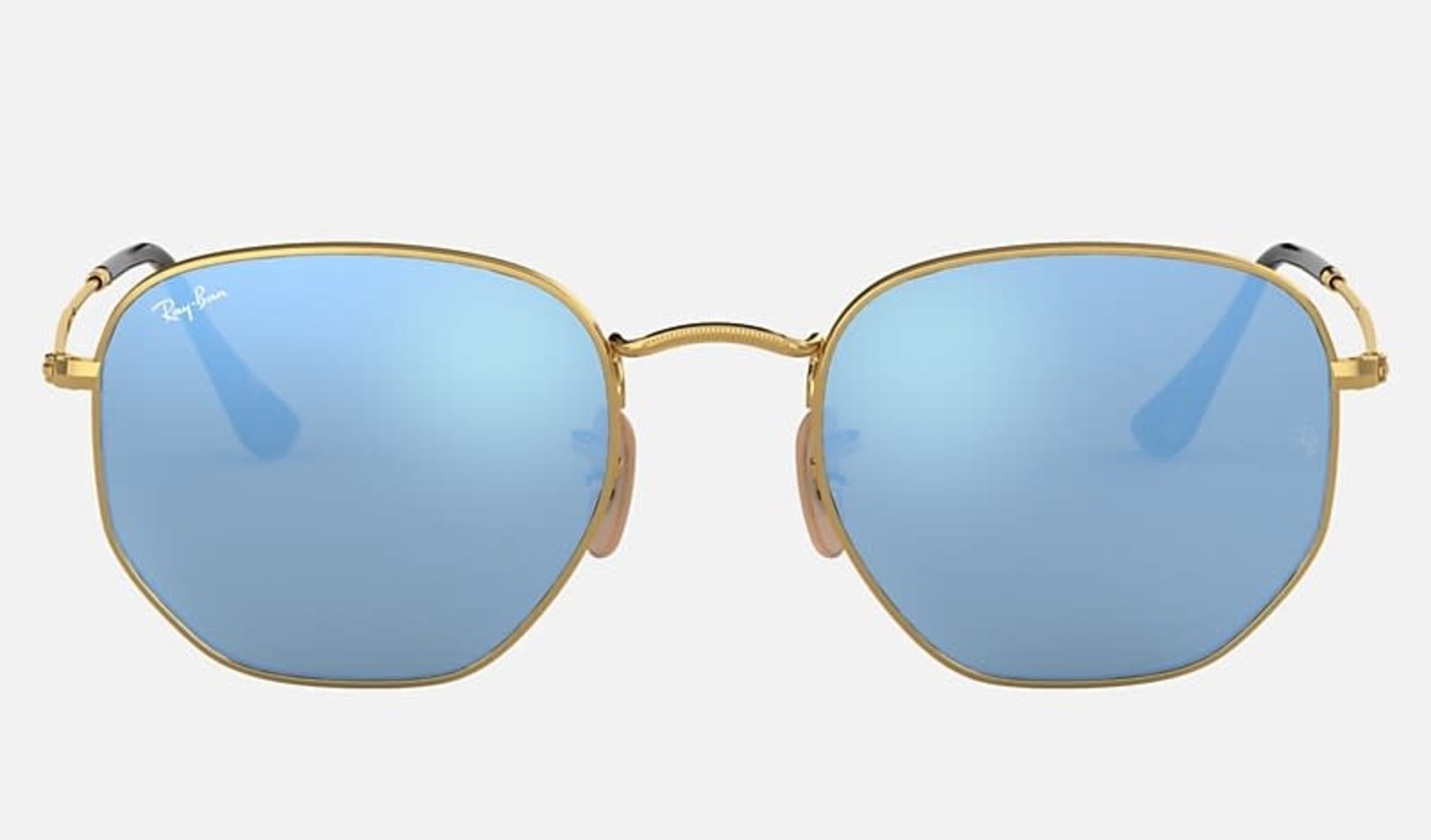 ray ban hexagonal light blue