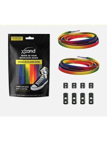 XPAND XPAND Original No-Tie Flat Lacing System Rainbow