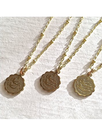 PIKA & BEAR PIKA & BEAR "Gemini" Zodiac Charm Necklace, May -22 June 21st