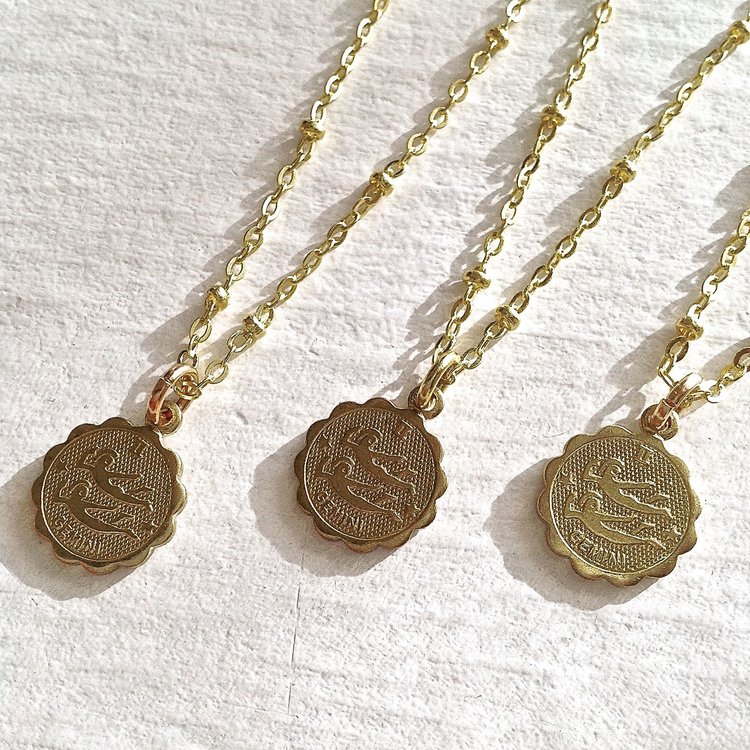 PIKA & BEAR PIKA & BEAR "Gemini" Zodiac Charm Necklace, May -22 June 21st