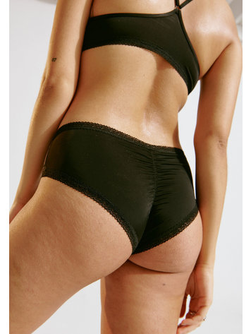 BLUSH BLUSH The Micro Lace Trim Hipster Black