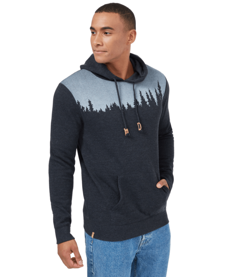 TENTREE TENTREE Mens Juniper Hoodie Meteorite Black Heather