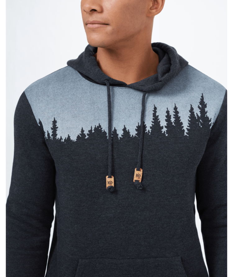 TENTREE TENTREE Mens Juniper Hoodie Meteorite Black Heather