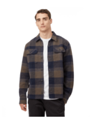 TENTREE TENTREE Mens Heavy Weight Flannel Jacket Black Olive Green Retro  Plaid