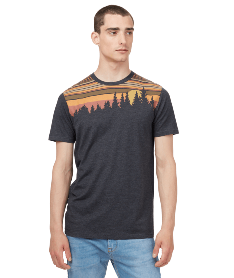 TENTREE TENTREE Mens Retro Juniper T-Shirt Meteorite Black Heather
