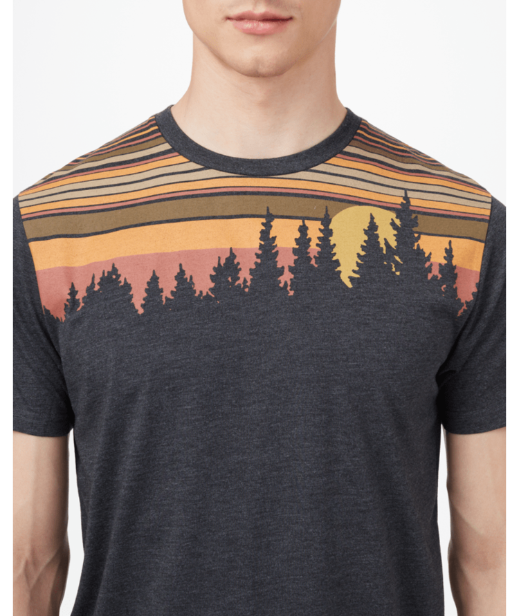 TENTREE TENTREE Mens Retro Juniper T-Shirt Meteorite Black Heather