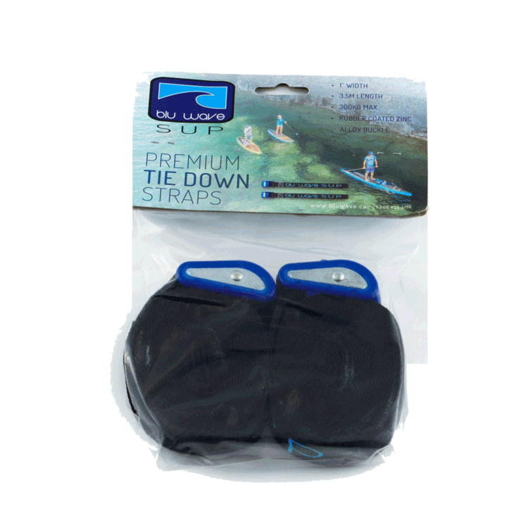 BLU WAVE BLU WAVE Tie Down Straps Black/Cyan