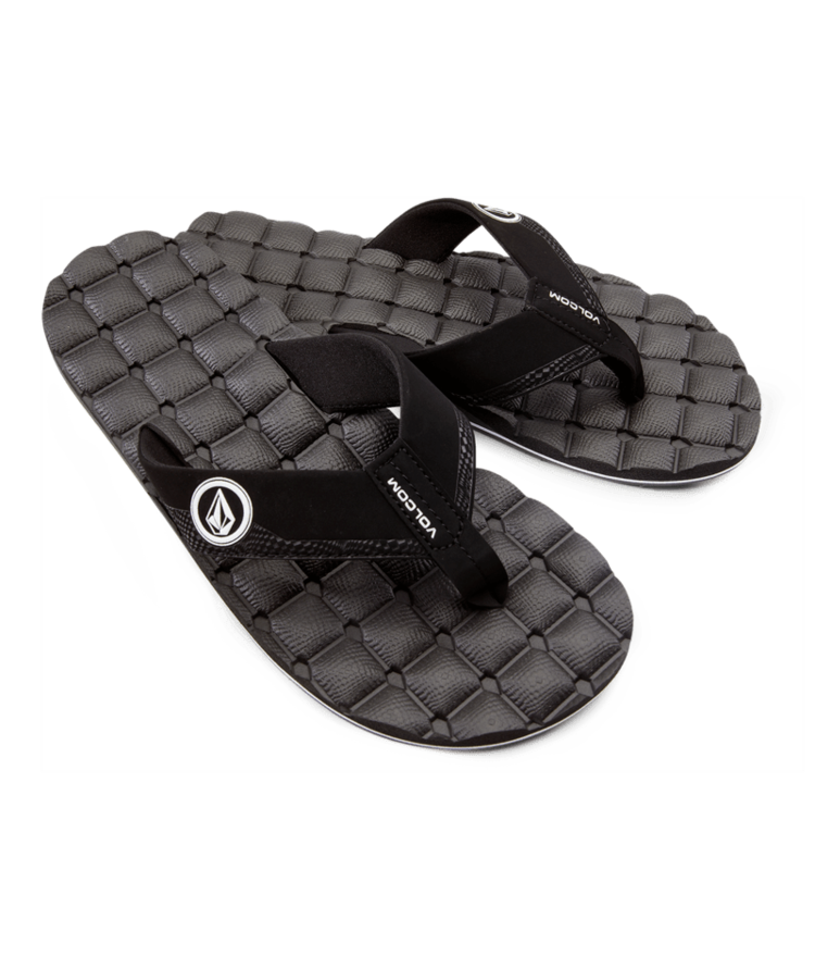 VOLCOM VOLCOM Recliner Sandals Black White