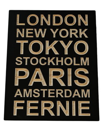 ASSINIBOINE DESIGN ASSINIBOINE DESIGN Fernie City Names Sign