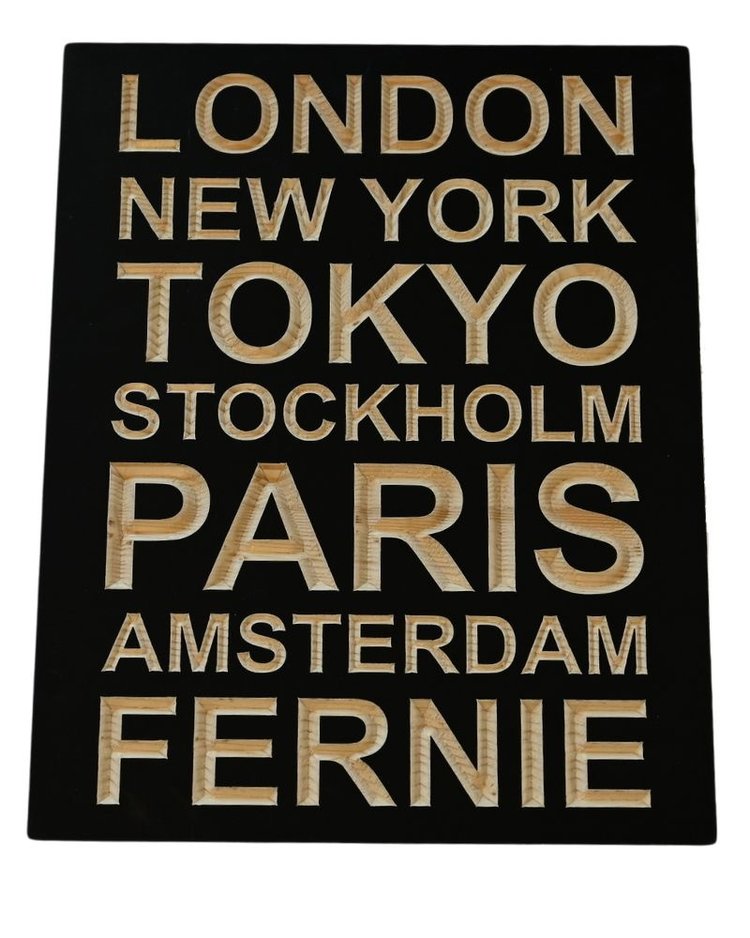 ASSINIBOINE DESIGN ASSINIBOINE DESIGN Fernie City Names Sign