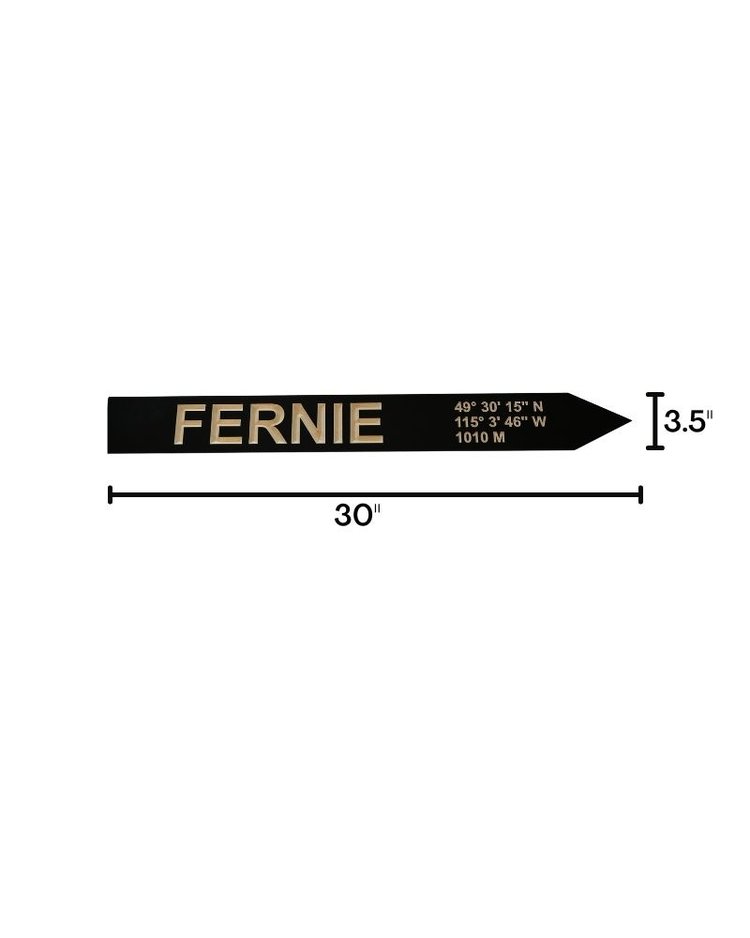 ASSINIBOINE DESIGN ASSINIBOINE DESIGN Fernie Coordinates Sign