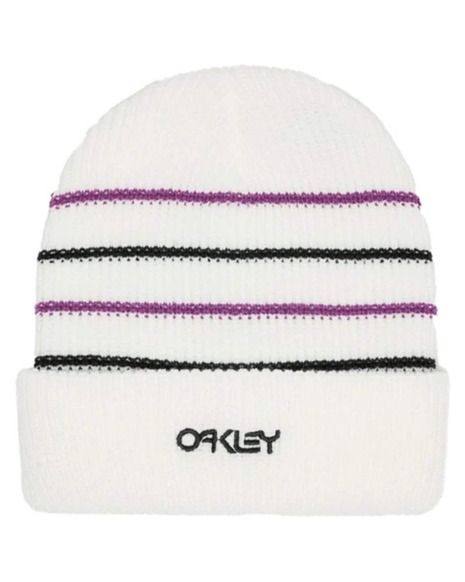 OAKLEY B1B Stripe Beanie in White - Edge of the World | Fernie BC