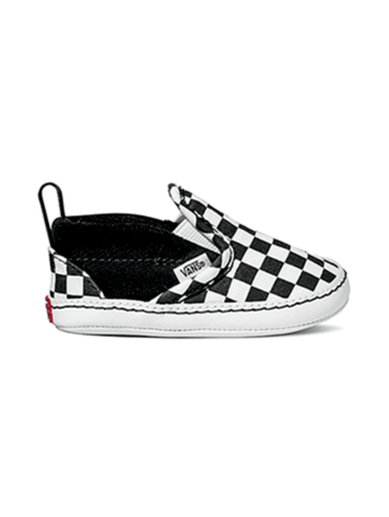 VANS VANS Infant Slip-On V Crib Checker Shoe in Black/True White