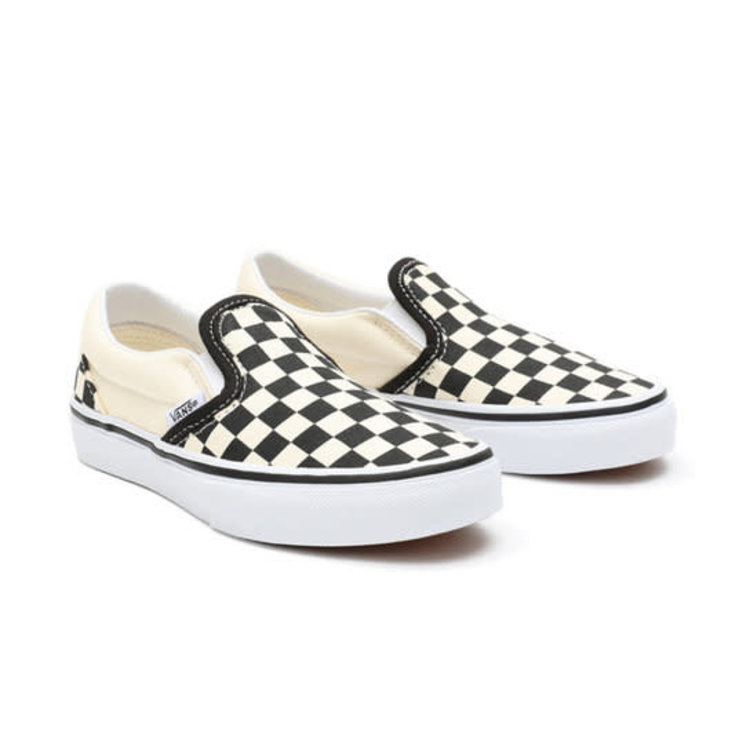 VANS VANS Kids Classic Slip-On Checkerboard Shoe In Black/White
