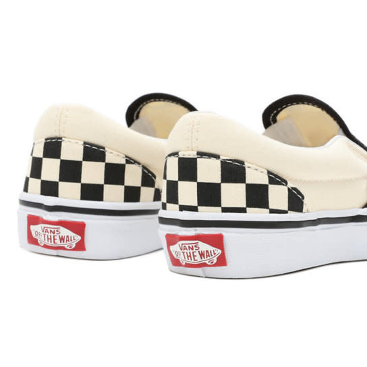 VANS VANS Kids Classic Slip-On Checkerboard Shoe In Black/White