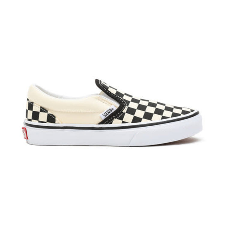 VANS VANS Kids Classic Slip-On Checkerboard Shoe In Black/White