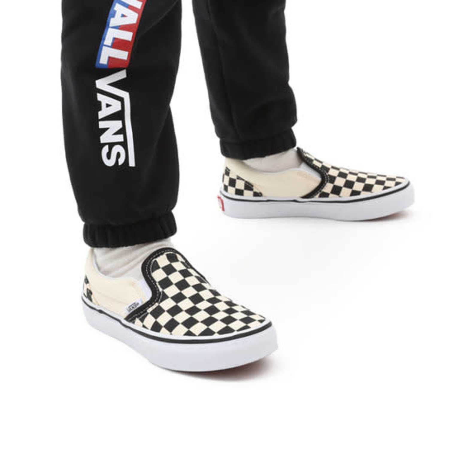 VANS Kids Classic Slip-On Checkerboard Shoe in Black/White - Edge of the  World