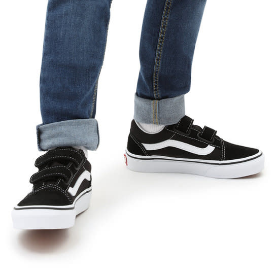 Black velcro vans kids deals