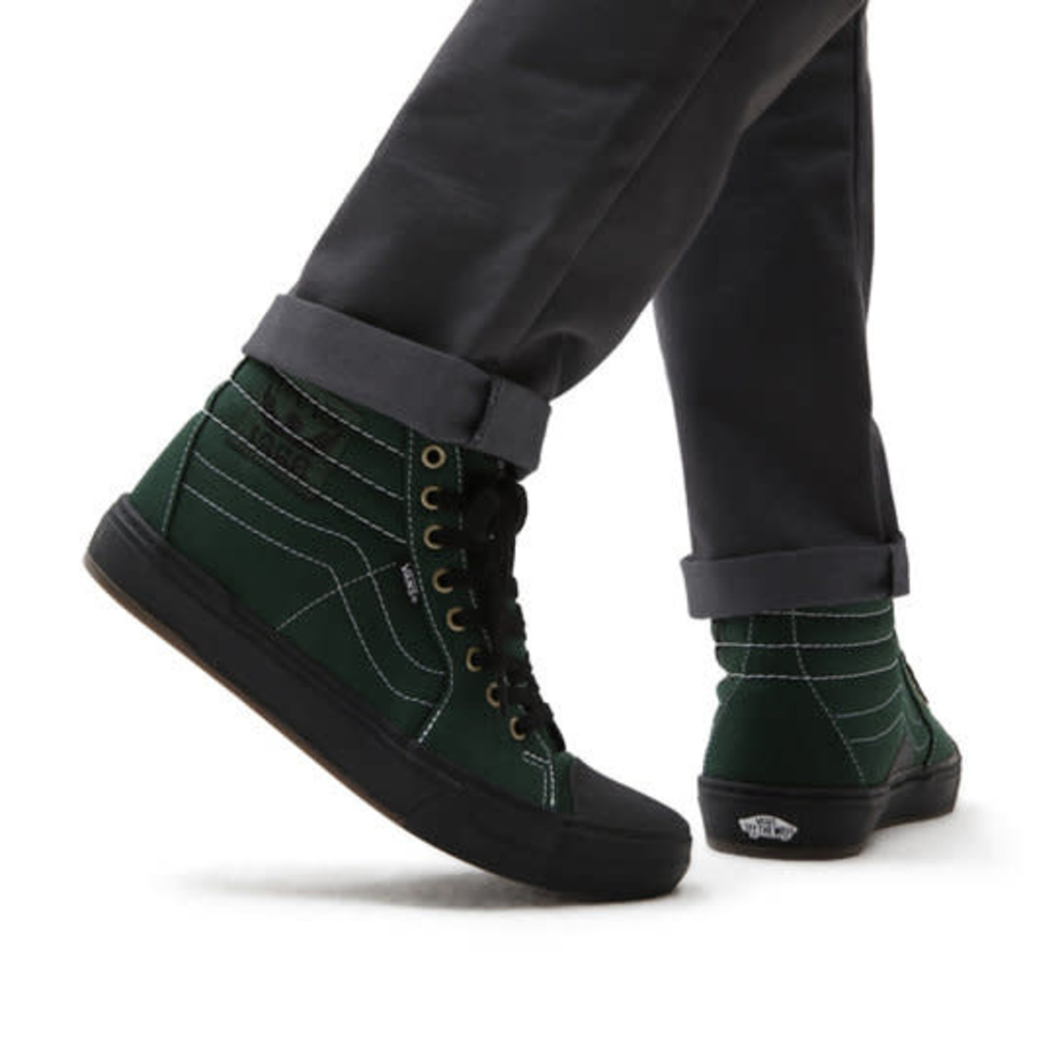 VANS BMX Sk8 Hi 238 Shoe X Dakota Roche in Green Black Edge of