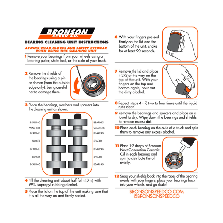 BRONSON SPEED CO. BRONSON Bearing Cleaning Unit