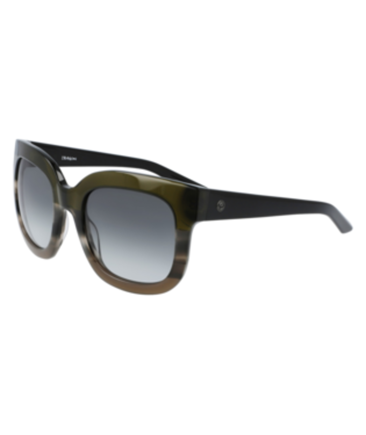 DRAGON DRAGON Flo Sunnies - Olive Horn Gradient Lumalens Smoke Gradient Lens