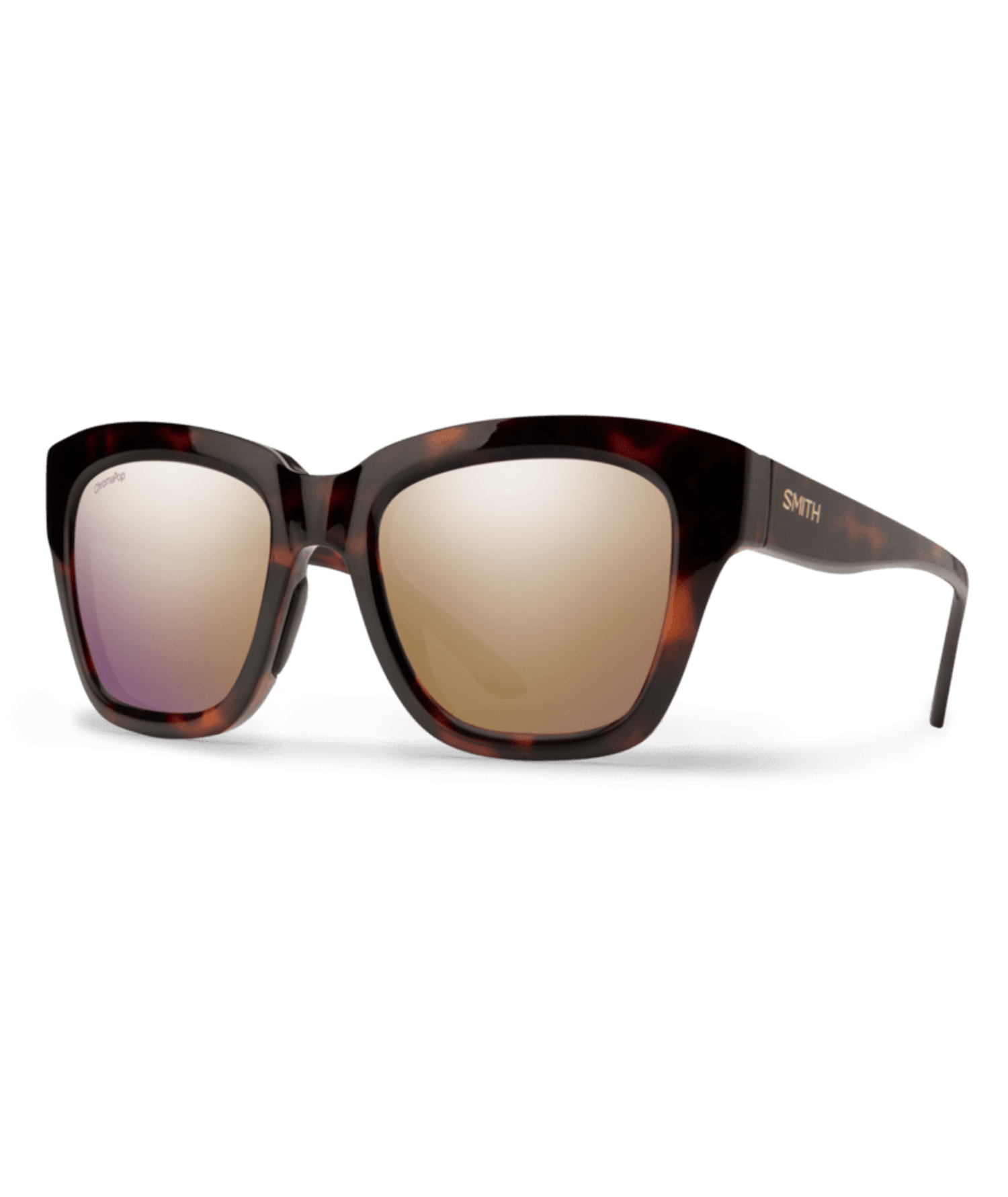 SMITH Sway Tortoise ChromaPop Polarized Rose Gold Mirror Lens Edge of the World Fernie BC