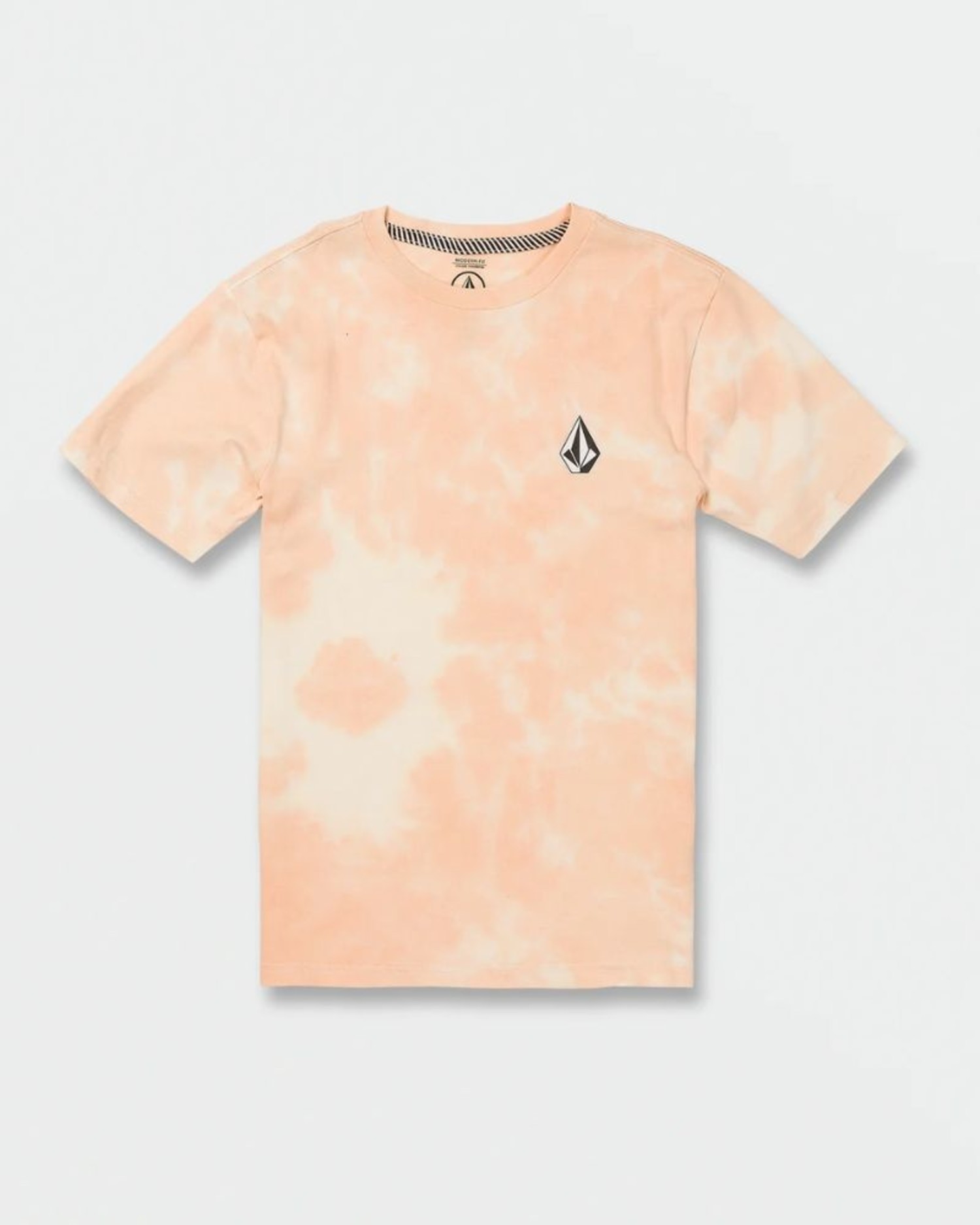VOLCOM Kids Iconic Stone Dye Short Sleeve Tee in Summer Orange