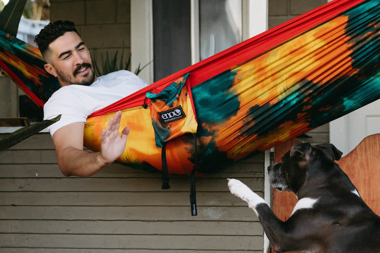 ENO ENO DoubleNest Hammock Print Tie Dye / Red