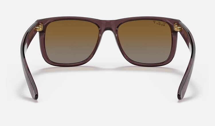 RAY-BAN RAY-BAN Justin Classic Polished Transparent Dark Brown WithPolarized Brown Gradient