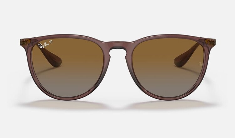 RAY-BAN RAY-BAN Erika Transparent Dark Brown Brown Gradient Polarized