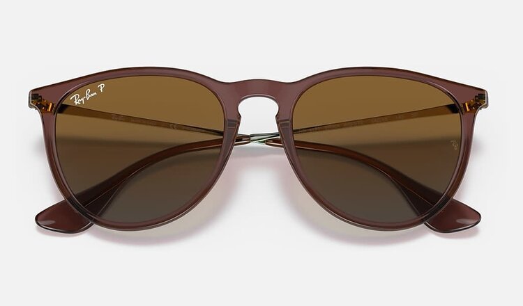 RAY-BAN RAY-BAN Erika Transparent Dark Brown Brown Gradient Polarized