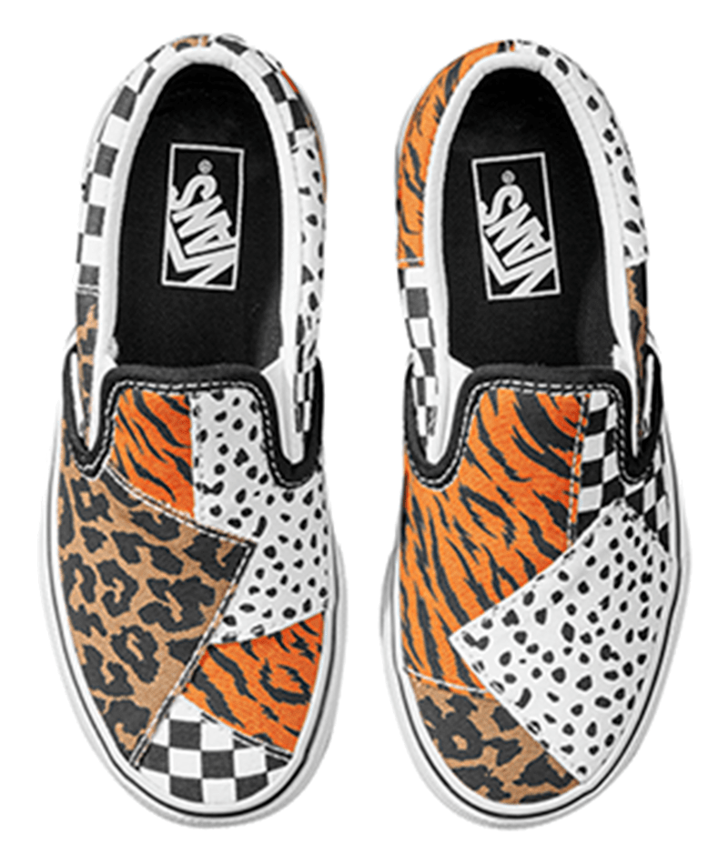 VANS Kids Classic Slip-On Patchwork Dalmatian Multi