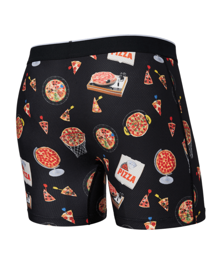 SAXX SAXX Volt Breathable Mesh Boxer Brief Pizza On The Brain / Black  -  PZA