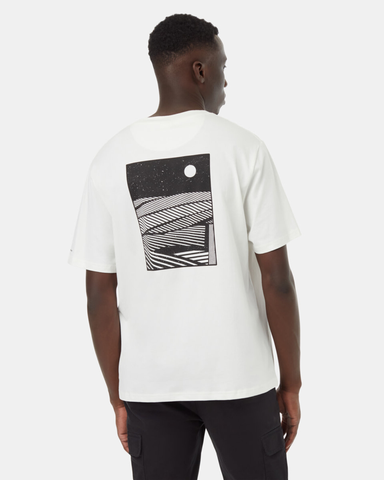TENTREE Mens Regenerative Field T-Shirt Undyed/Meteorite Black