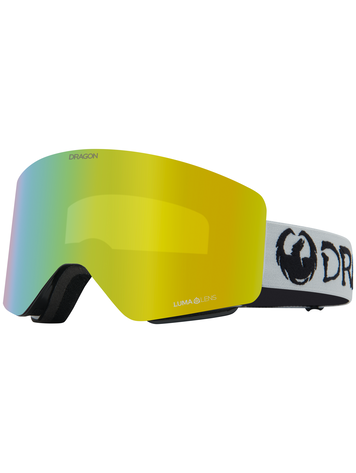 DRAGON DRAGON R1 OTG Classic Grey Goggles With LumaLens Gold Ionized Lens & Lumalens Amber Lens