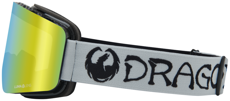 DRAGON DRAGON R1 OTG Classic Grey Goggles With LumaLens Gold Ionized Lens & Lumalens Amber Lens