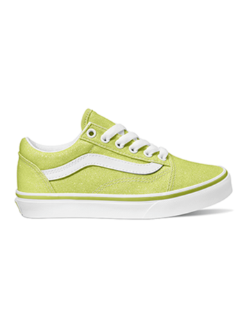VANS VANS Kids Old Skool Glitter Shoe in Lime Sherbet