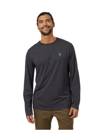 TENTREE TENTREE Mens Sasquatch Longsleeve Meteorite Black Heather/Tree