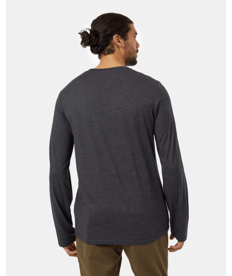 TENTREE TENTREE Mens Sasquatch Longsleeve Meteorite Black Heather/Tree