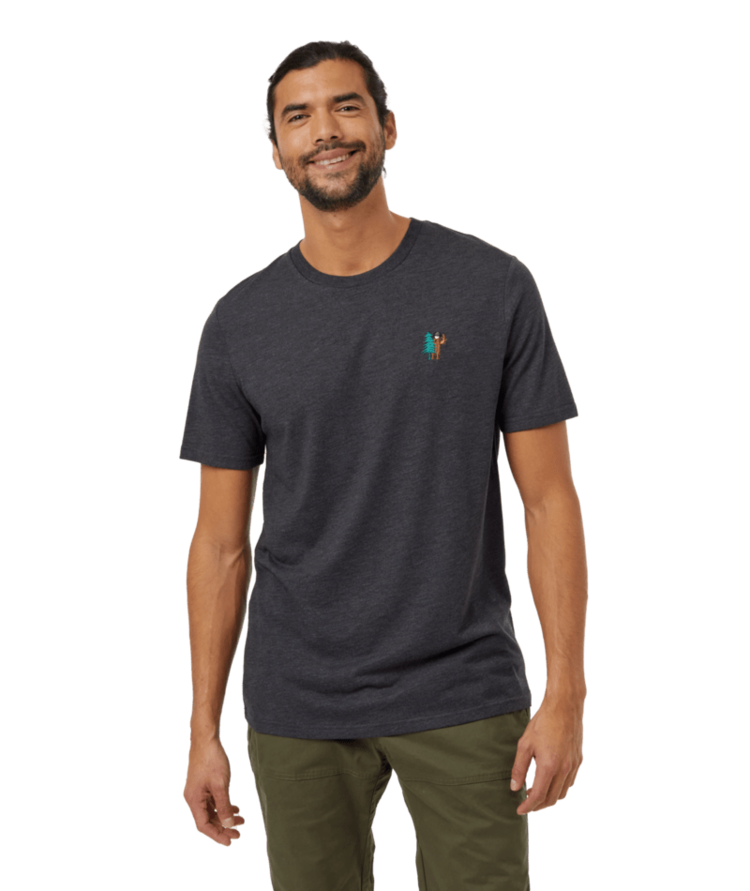 TENTREE TENTREE Mens Sasquatch T-Shirt Meteorite Black Heather/Tree
