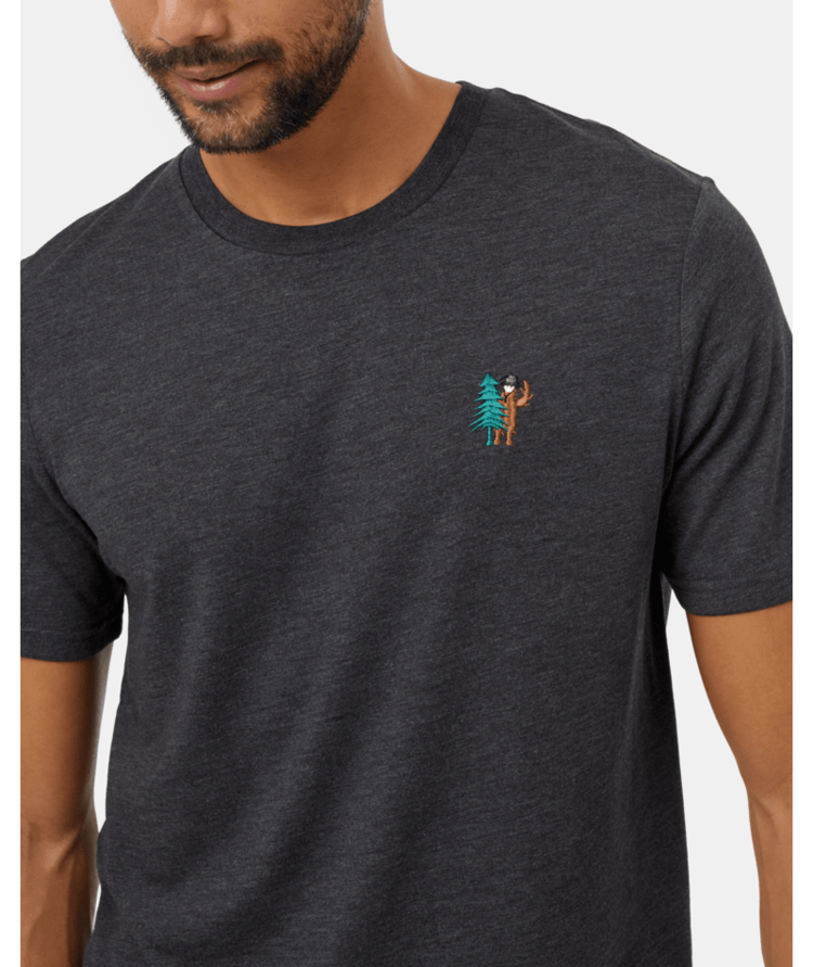 TENTREE TENTREE Mens Sasquatch T-Shirt Meteorite Black Heather/Tree