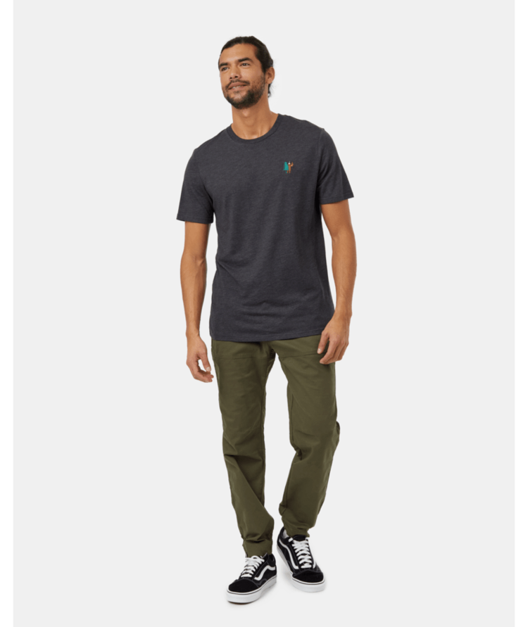 TENTREE TENTREE Mens Sasquatch T-Shirt Meteorite Black Heather/Tree
