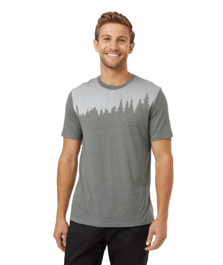 TENTREE TENTREE Mens Juniper T-Shirt Mineral Heather/White