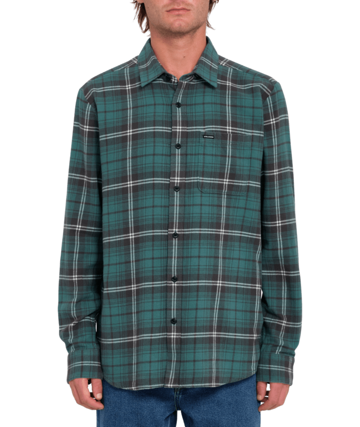 手数料安い VOLCOM Caden Plaid Long Sleeve Sea Green - Edge of the World テープ・マスキングテープ